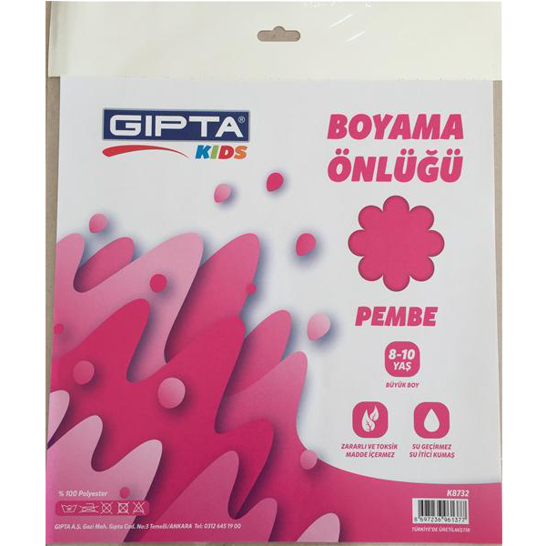Gıpta Boyama Önlüğü Büyük Boy Bebek Pembesi 8732 Fiyatı ve Özellikleri